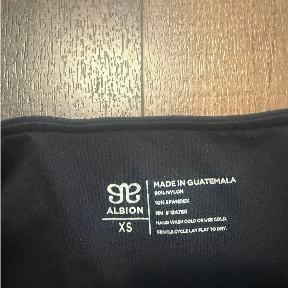 Albion Fit Simone Bikini Bottom Black Tie Waist Swim Size XS